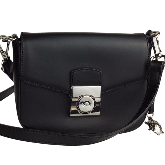 NWOT Italian Black Leather Bag - Picture 4 of 16